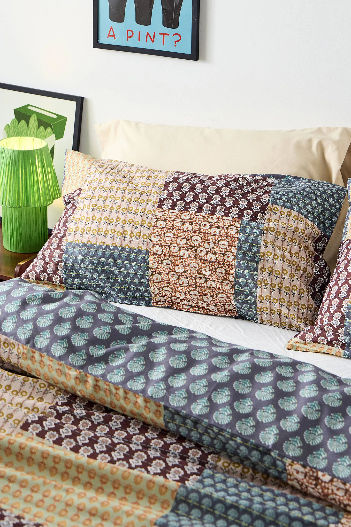 Block Print Patchwork Reversible Duvet Set 2
