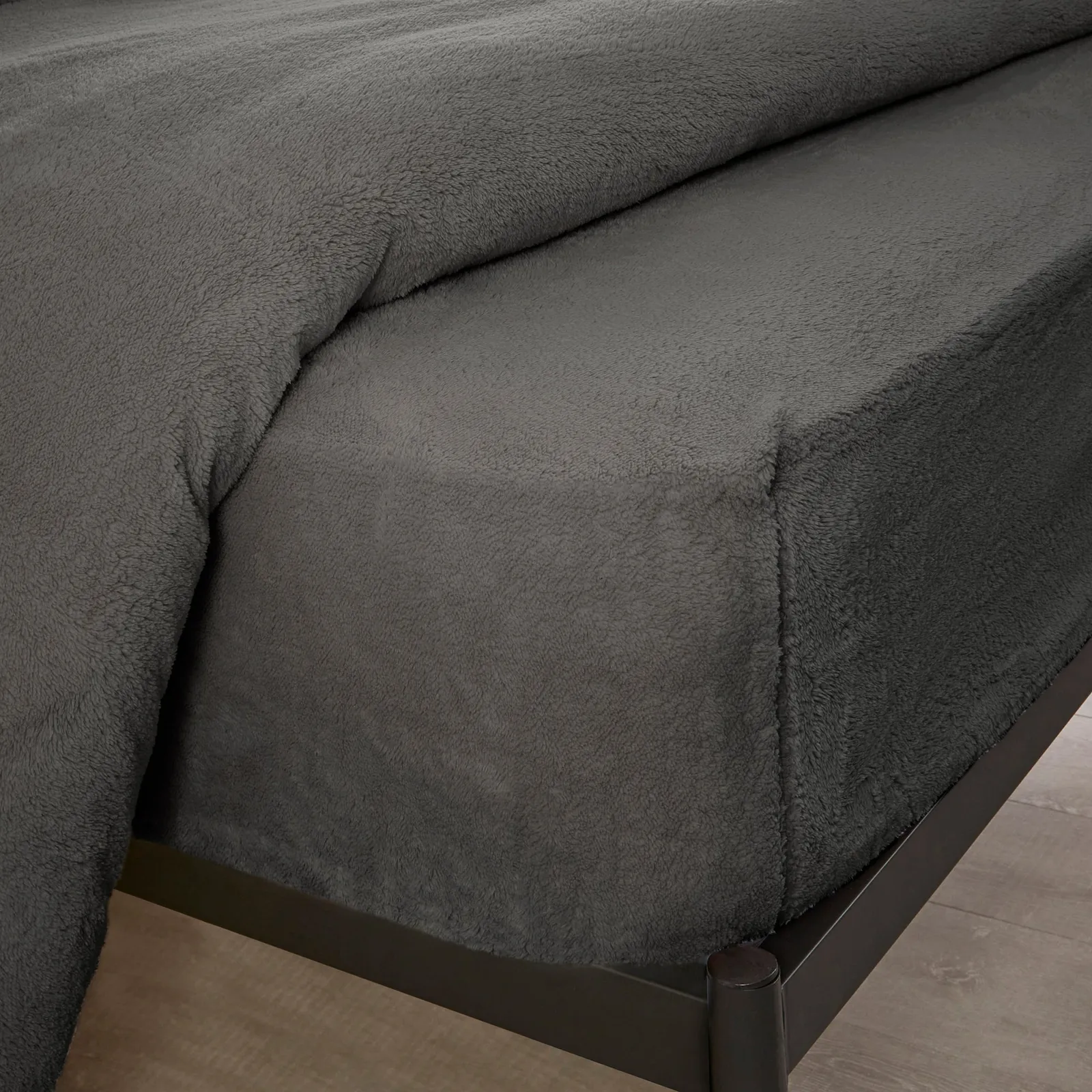 Teddy Bear Fitted Sheet Charcoal