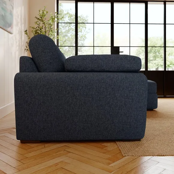Milton Soft Chenille Corner Chaise Sofa 3