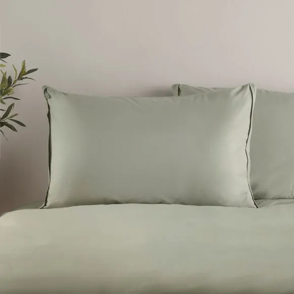 Pure Cotton Easy Zip Standard Pillowcase Pair