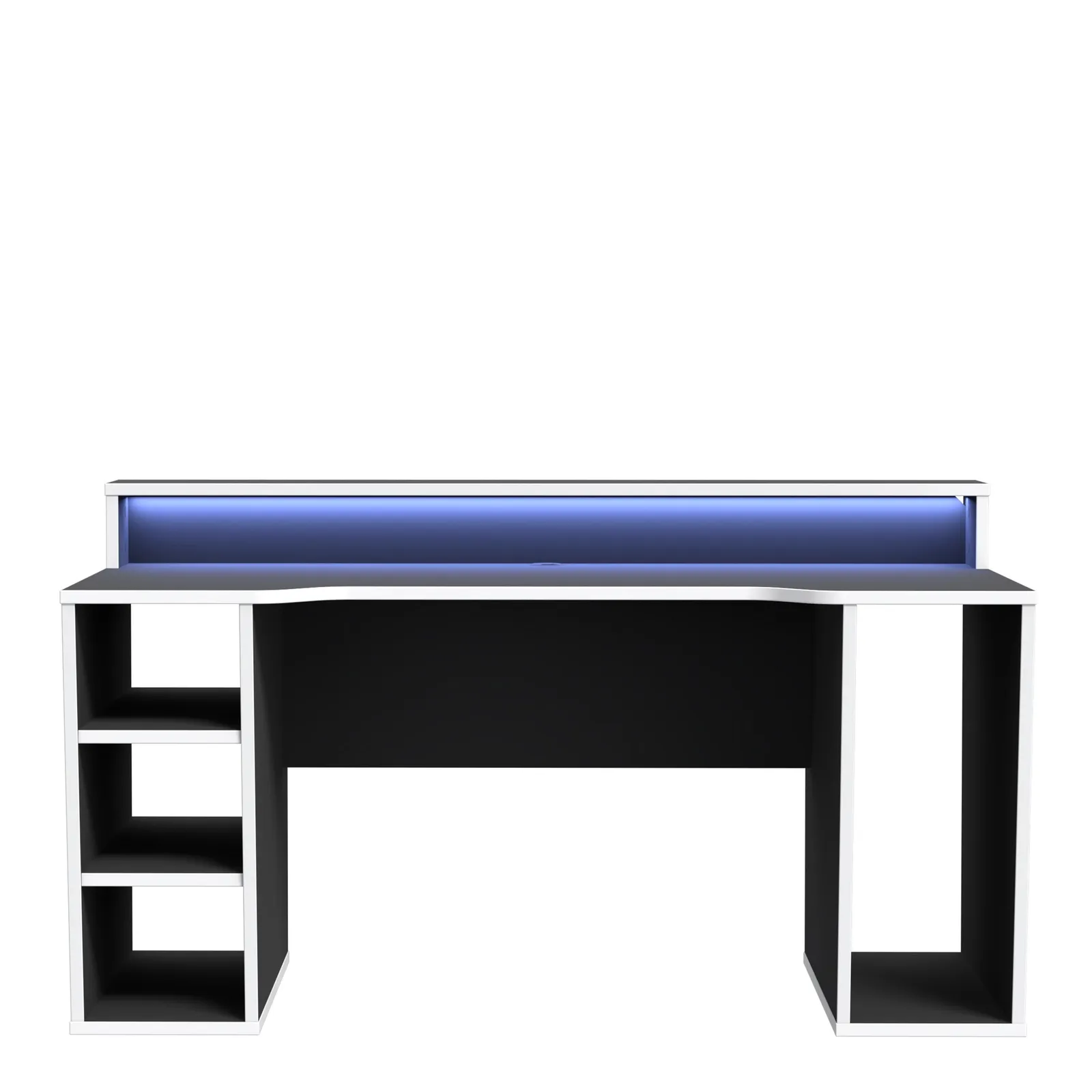 Furniture To Go Loadout Black Gaming Desk 2 Shelves with Colour Changing LED 2