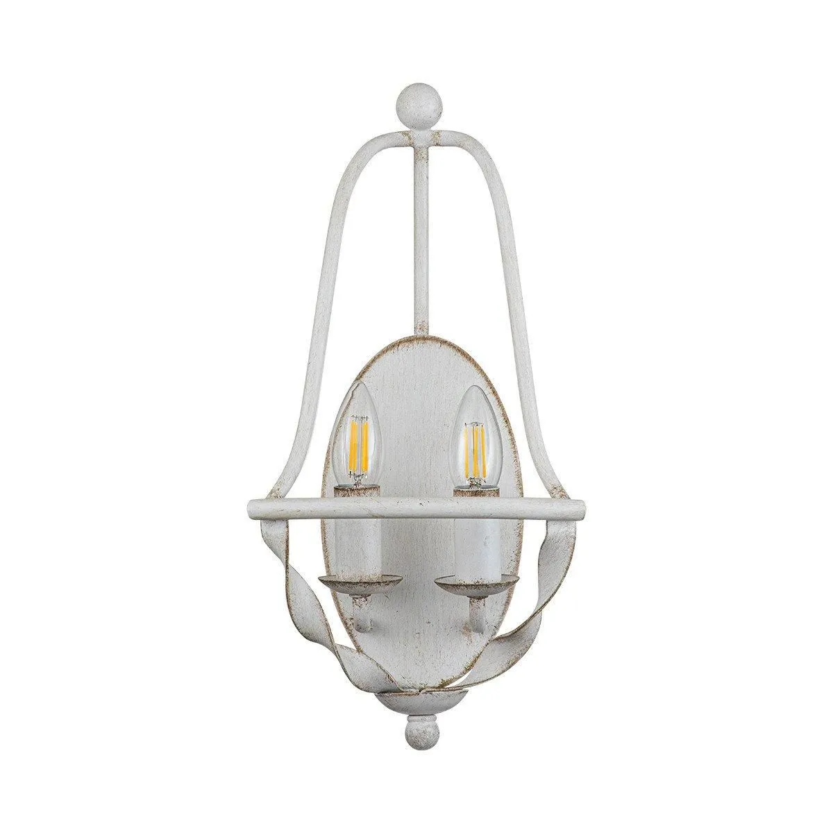 Netlighting Quoizel Bradbury Candle Wall Lamp Antique White 2