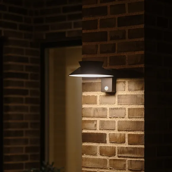 Nordlux Justina Solar - Wall light - Black, Black