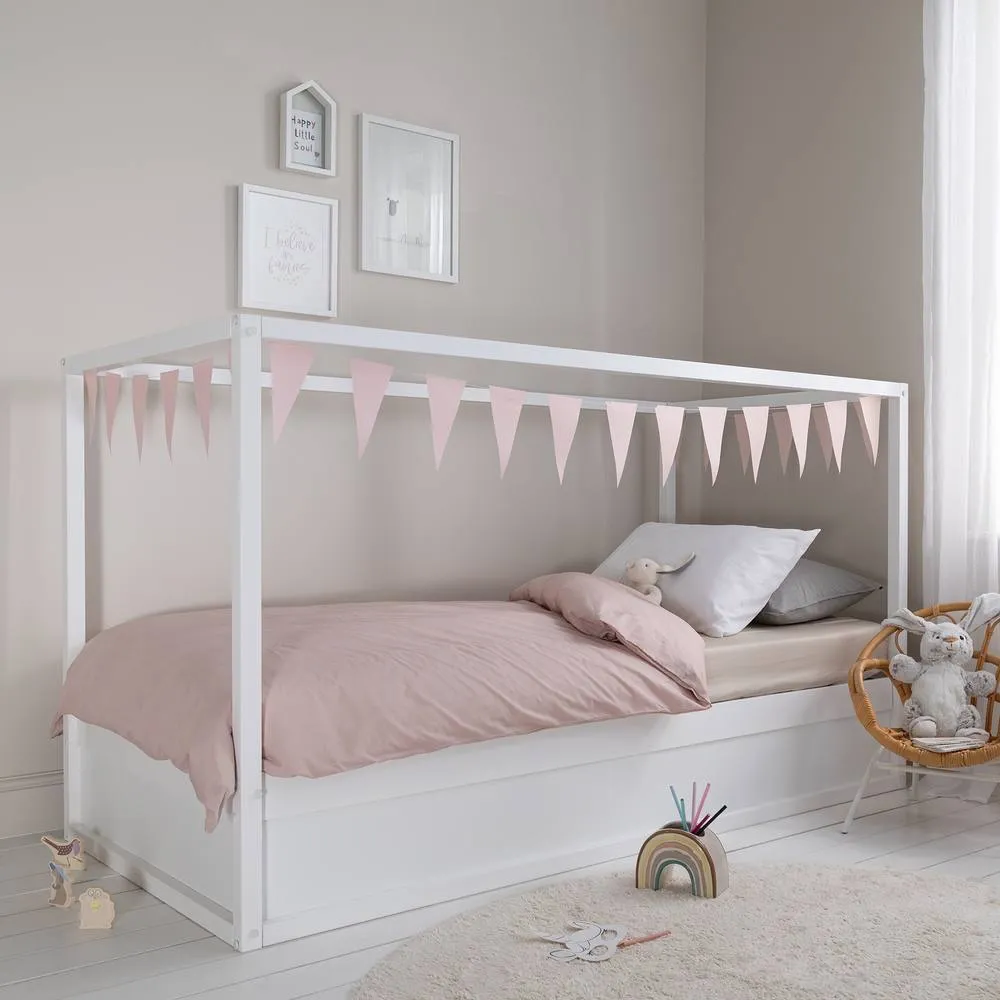 Nöa and Nani Lykke Midsleeper Cabin Bed Reversible with Straight Ladder in White 4