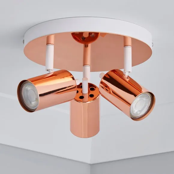 Carter 3 Light Semi Flush Spotlight 2