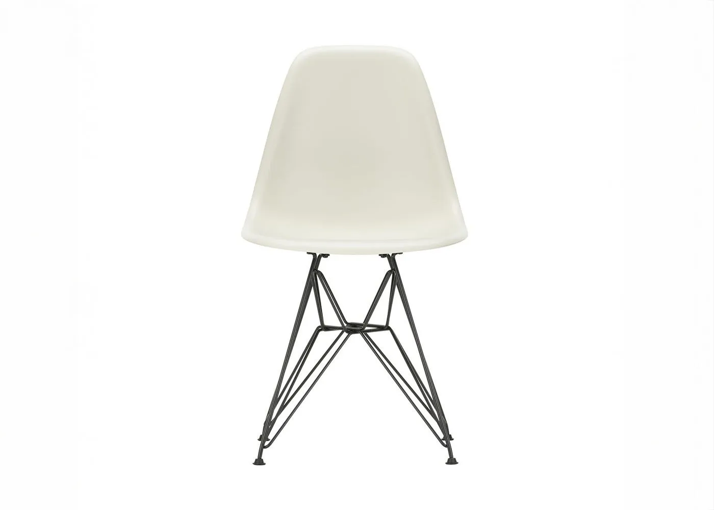 Vitra Eames DSR Chair Pebble Basic Dark Powder Coated Base 04 Glides