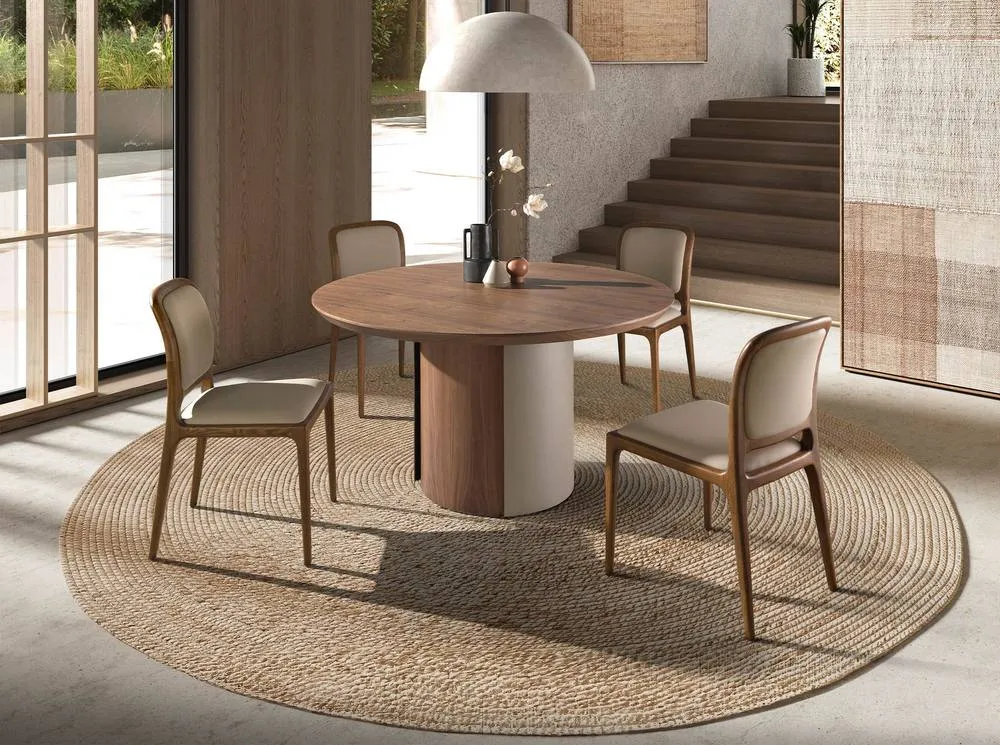 Angel Cerda Model Cream Leatherette Dining Chair 4