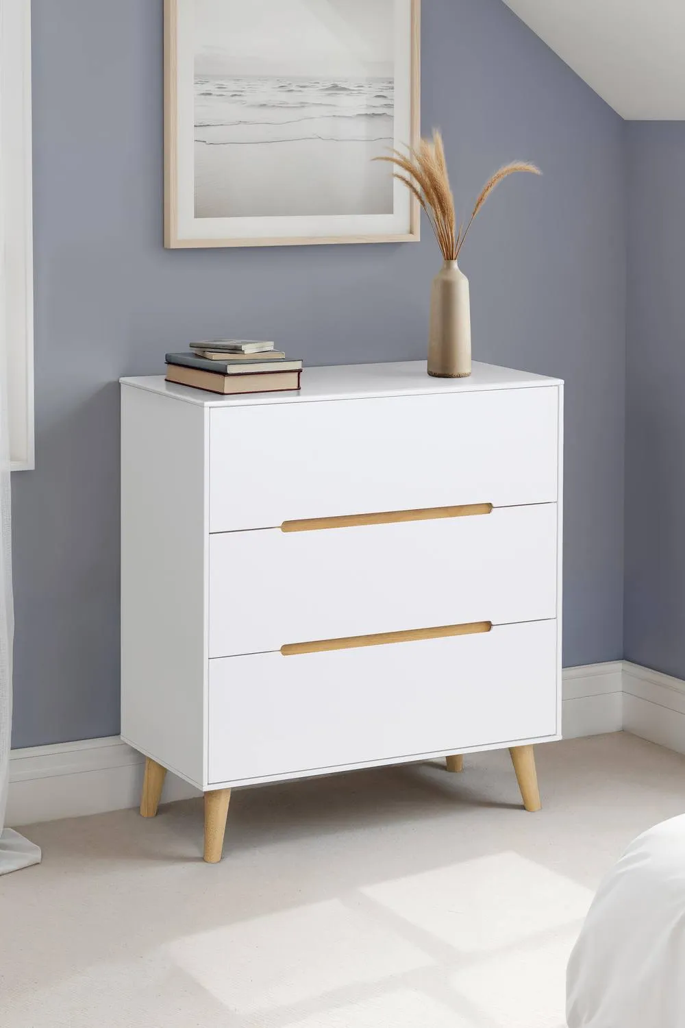 Julian Bowen Alicia 3 Drawer Chest in White