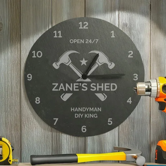 Personalised Tools Slate Clock 2