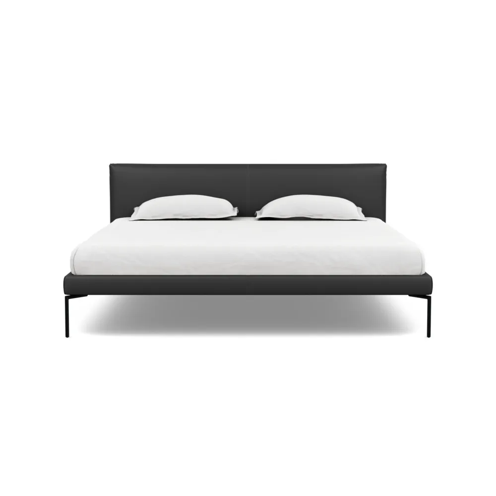 Heal's Matera Bedstead Super King Leather Hide Graphite 7181