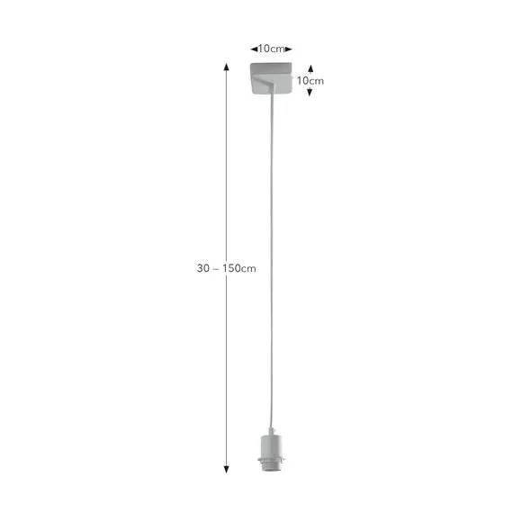 Roe Square Plate Adjustable Flex Ceiling Light Cable 4