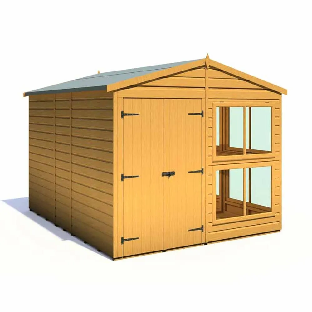 Shires Sun Hut 8 x 10 Feet Potting Shed - L298 x W244.8 x H222.5 cm in Brown 2