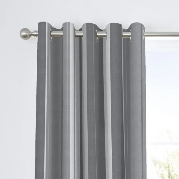 Fusion Whitworth Striped Eyelet Curtains 1
