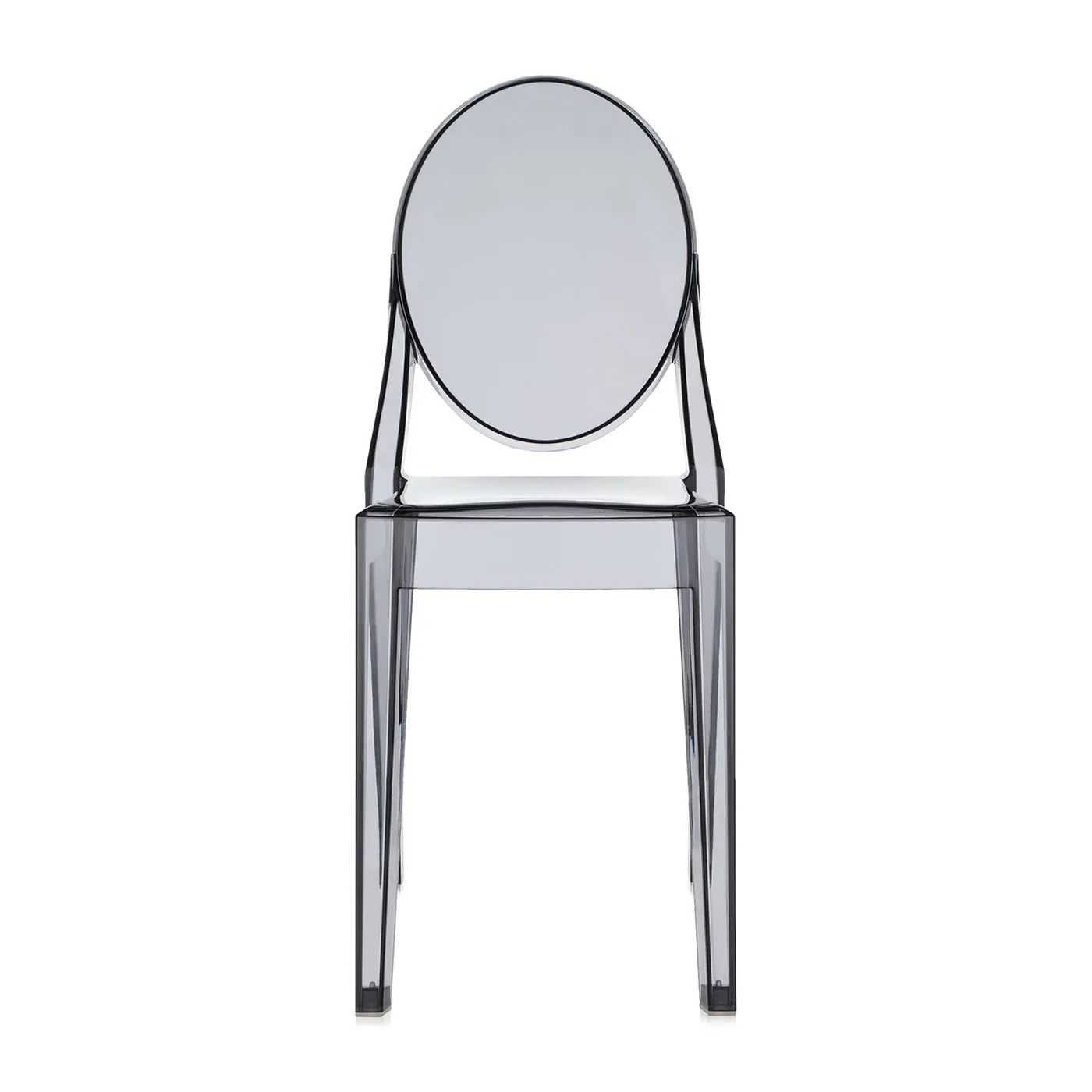 Kartell Victoria Ghost Chair Smoke Grey Set of 2 1