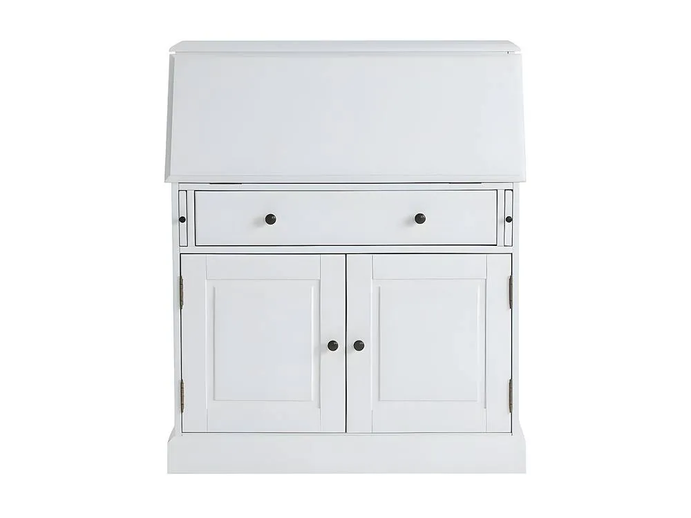 Vente-unique Secretary Desk - Pine & MDF - White - CLEORE 2