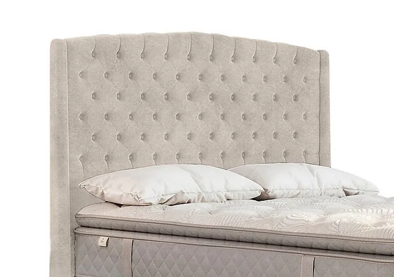 Pavilion Floor Standing Headboard - Double - Velvet Dove
