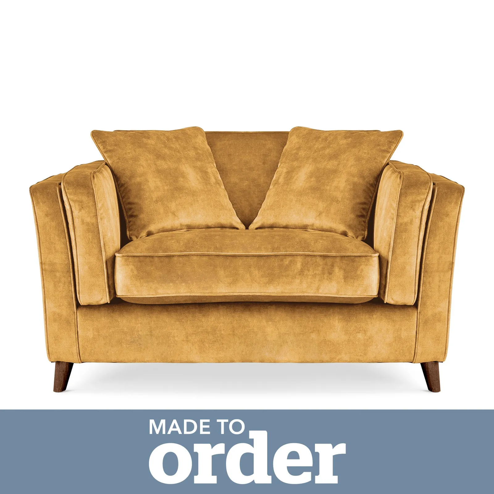 Arabella Snuggle Chair Slub Velvet Yellow