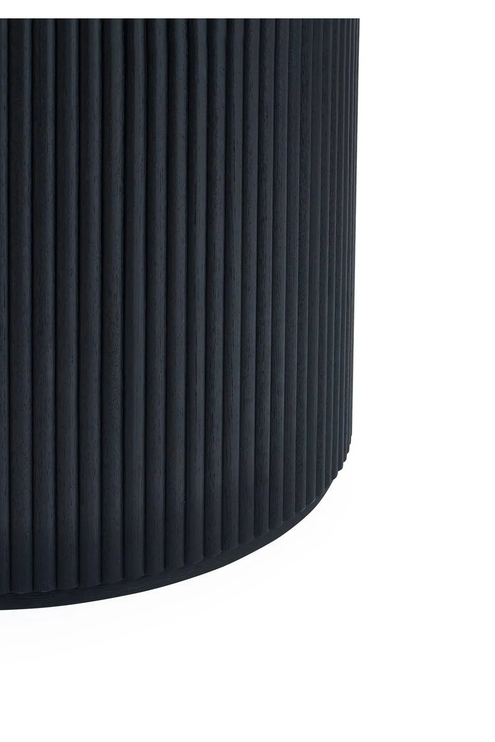 Julian Bowen Louis Fluted Round 4 Seater Dining Table in Black 6