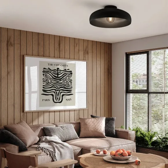 EGLO Mogano Retro Semi-Flush Ceiling Light 1