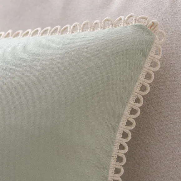 Scalloped Edge Cotton Square Cushion Cover 4