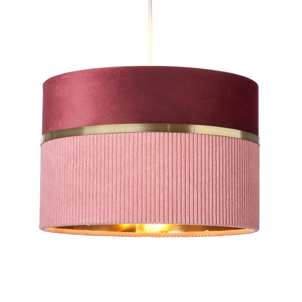 Violet 30cm Mixed Fabric Easyfit Shade, Pink 1