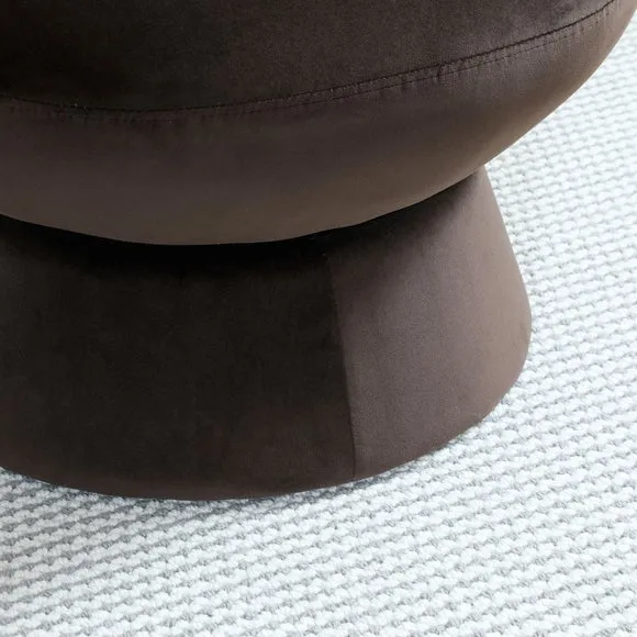 Tulip Velvet Curved Swivel Accent Chair 5