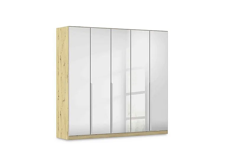 Freja 226cm 5 Door Hinged Mirror Wardrobe