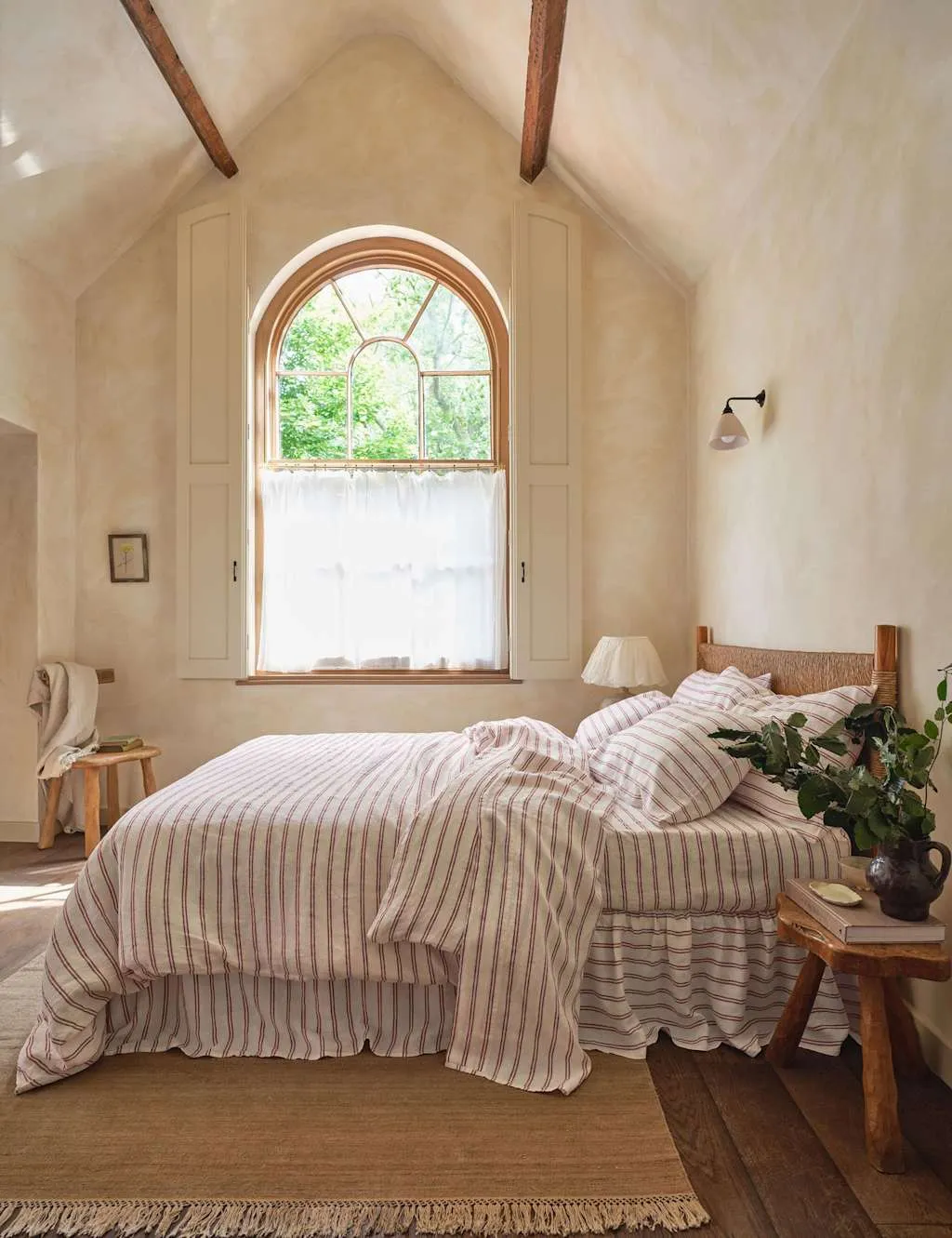 Piglet In Bed Pure Linen Striped Duvet Cover Cream Mix
