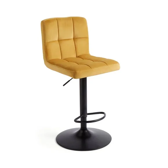 Jasmine Adjustable Height Swivel Bar Stool, Powder Coated Base 5