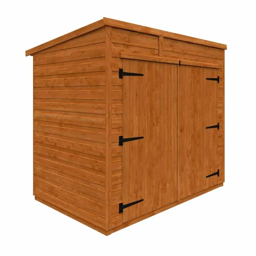 Buttercup Farm 6x4 Flex Pent Bike Store 12mm Flex - L183.8 x W115 x H179.1 cm in Burnt Orange 2