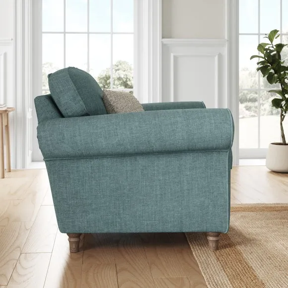 Flori Tonal Plush Chenille Armchair 2
