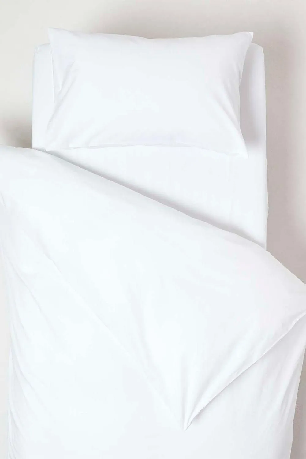Homescapes Cotton Cot Bed Duvet Cover Set 200 Thread Count in White