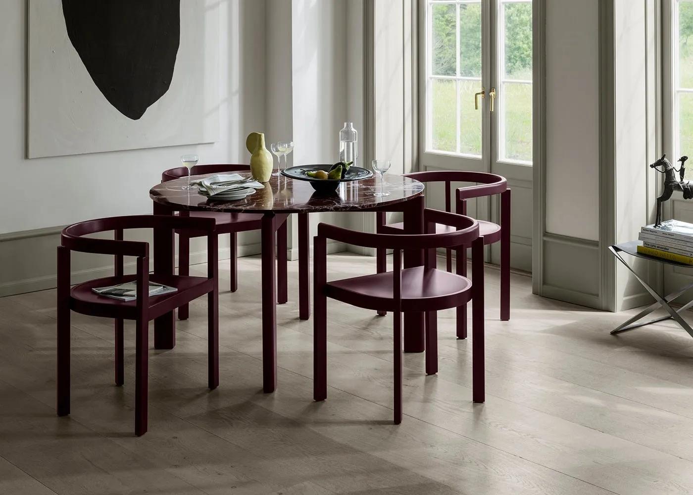 Fritz Hansen After Dining Chair Ash Burgundy 3