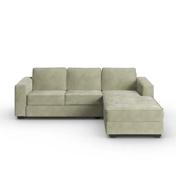 Claude Soft Tonal Chenille Corner Chaise Sofa 6