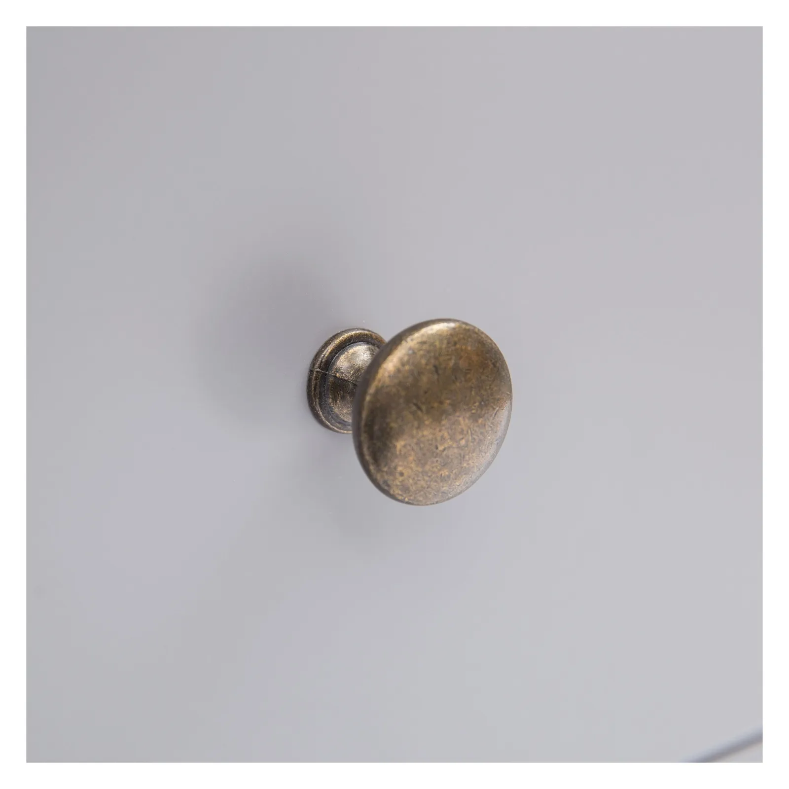 Cabinet Bits Rocca 3 Drawer Desk - Dressing Table Brass Knob in Grey 5