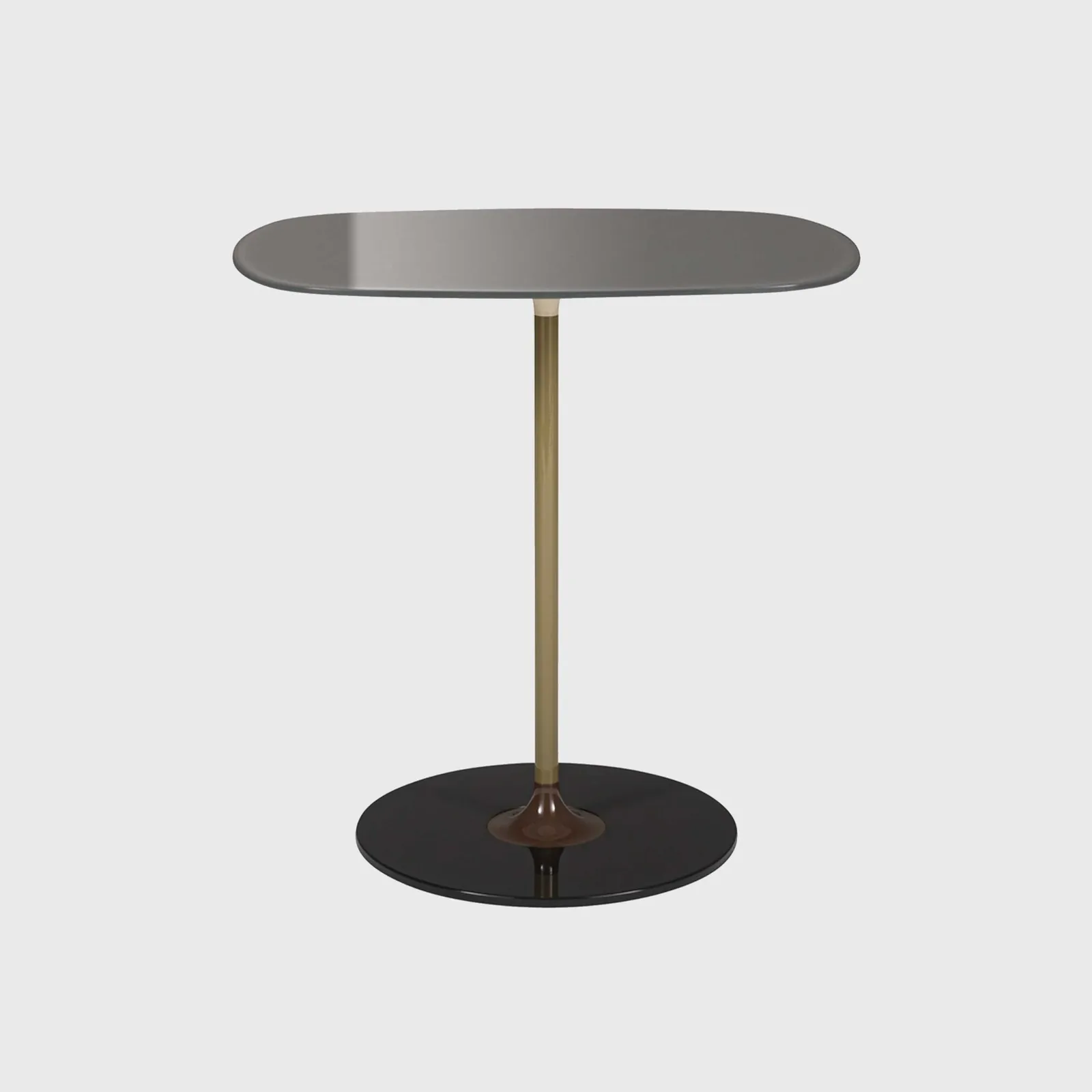 Kartell Thierry Side Table 33X50X50 Grey Glass | Barker & Stonehouse