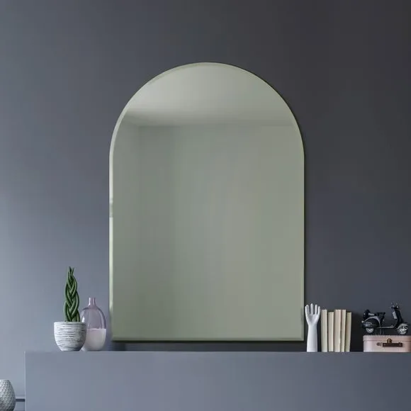 Modern Venetian Bevelled Arched Wall Mirror
