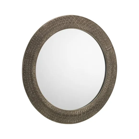 Cadence Round Pewter Wall Mirror 3