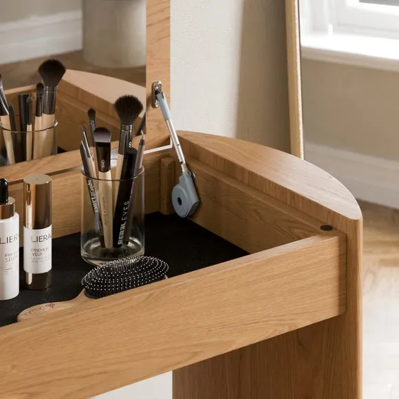 Stevie Compact Dressing Table Set with Mirror and Stool 4