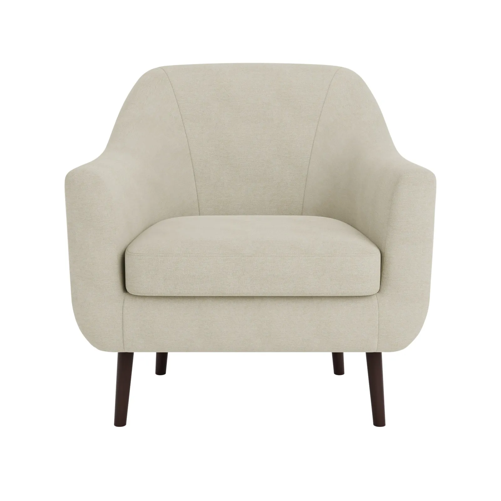 Eddie Fabric Tub Chair Brown