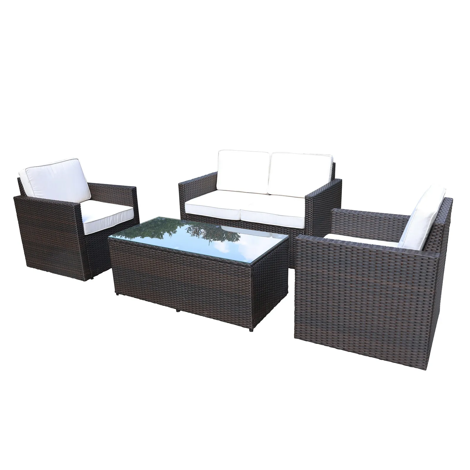 Berlin 4 Seater Outdoor Furniture Set Brown