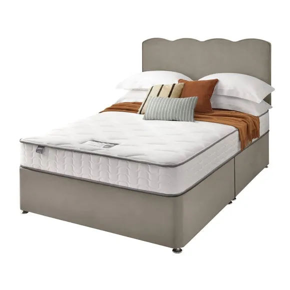 Silentnight Divan Bed With Wave Velvet Headboard and 800 Pocket Sprung Mattress 2