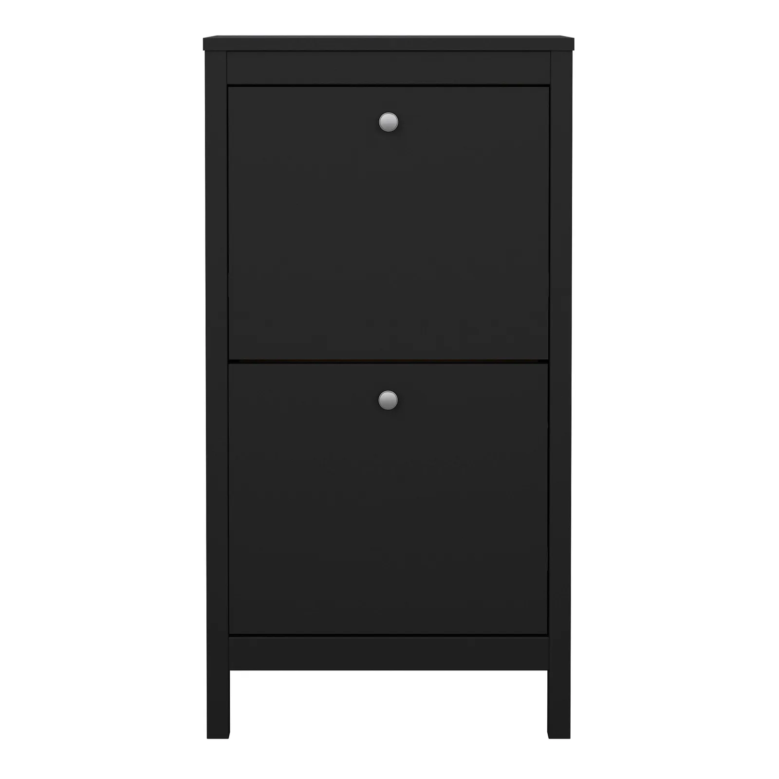 Furniture To Go Madrid Shoe Cabinet 2 Flip Down Doors in Black 2