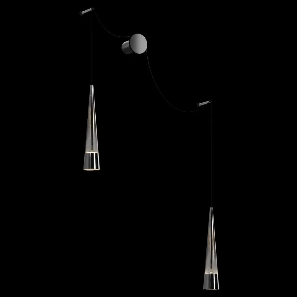 Netlighting Maytoni Sintesi Modern 2 Light Wall Lamp Chrome 3000K in Grey 4