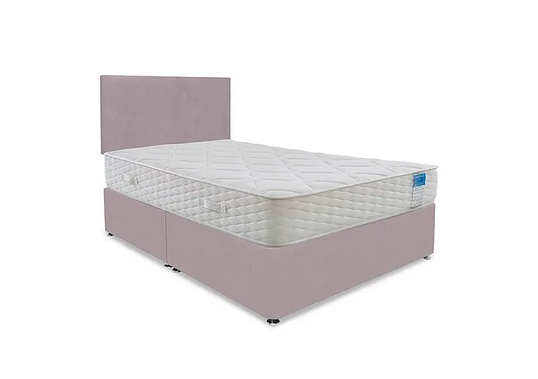 Memory Plus Divan Set With No Storage - King Size - Plush Lilac