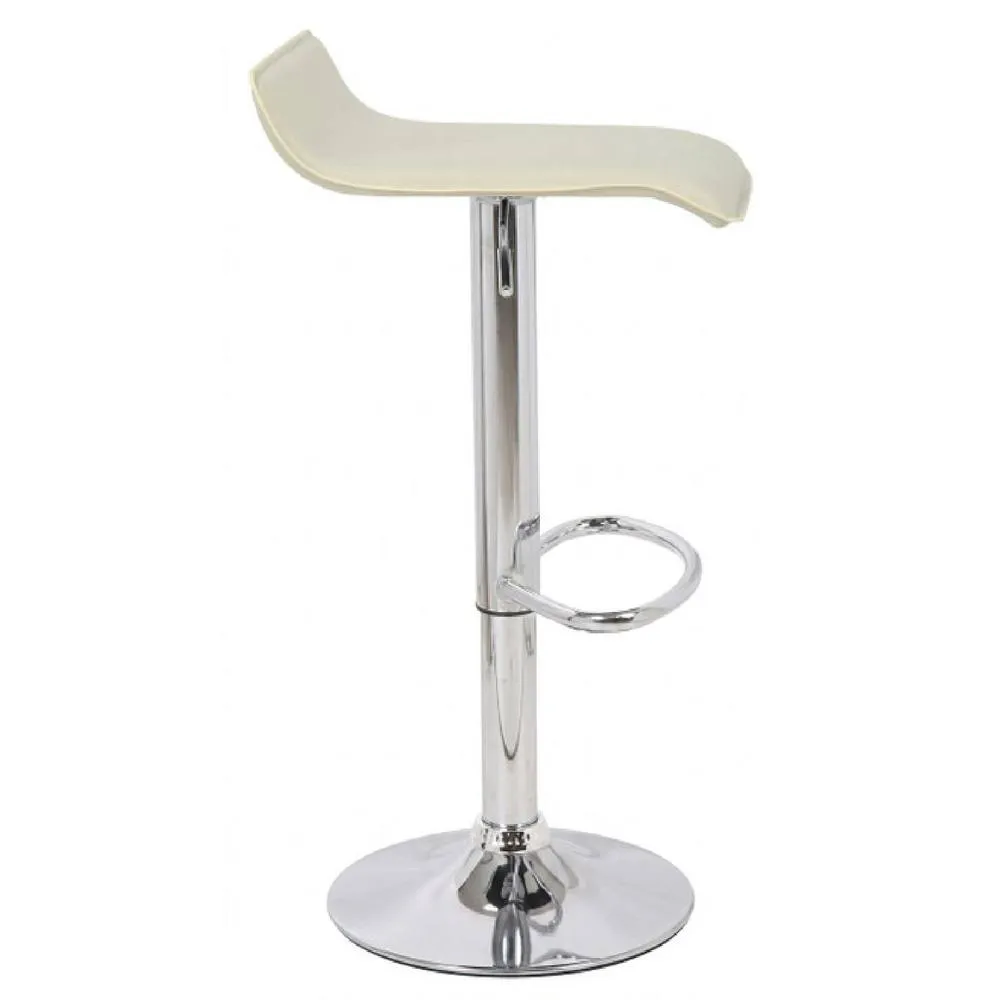 netfurniture Zest Cream Padded Kitchen Bar Stool - Height Adjustable