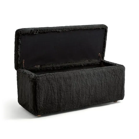 Elysia End of Bed Ottoman, Faux Fur 6