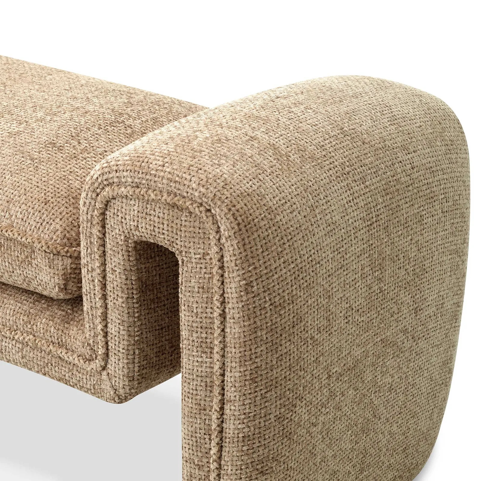 Eichholtz Bench Tondo S, Neutral Fabric | Barker & Stonehouse 4