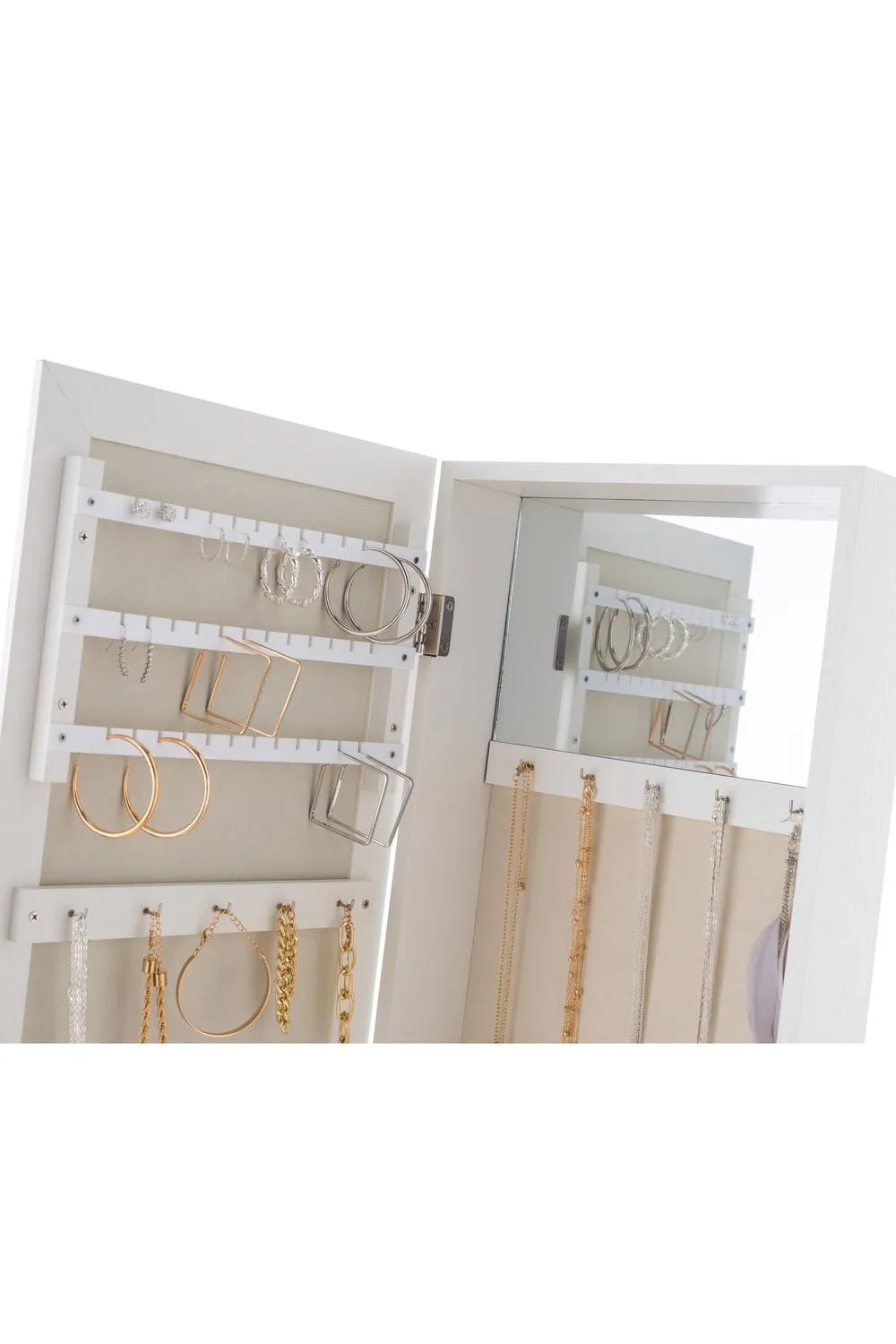 Julian Bowen Prima Jewellery Storage Mirror in White 6