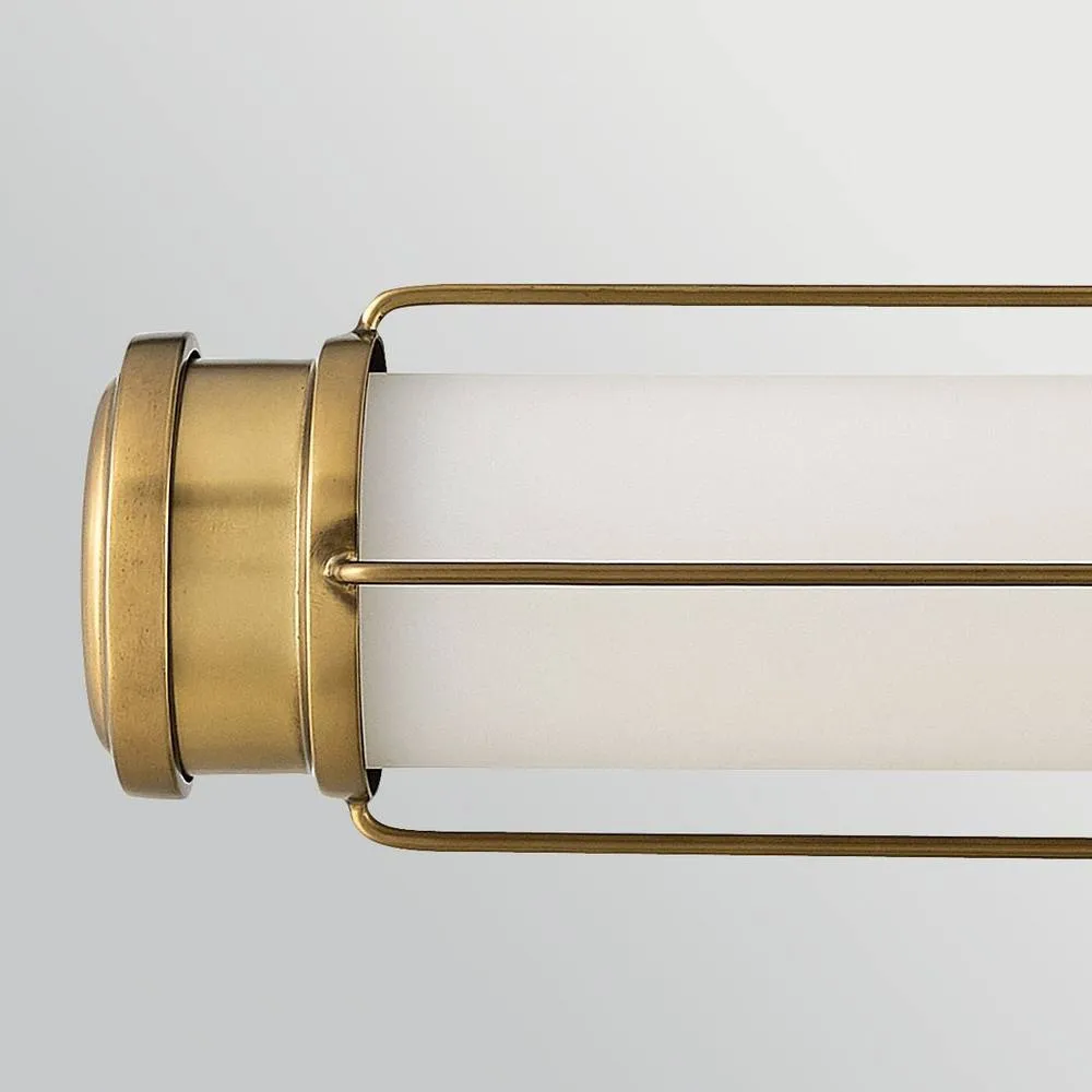 Netlighting Saylor Medium Integrated LED Wall Light Heritage Brass 3000K IP44 in Gold 4